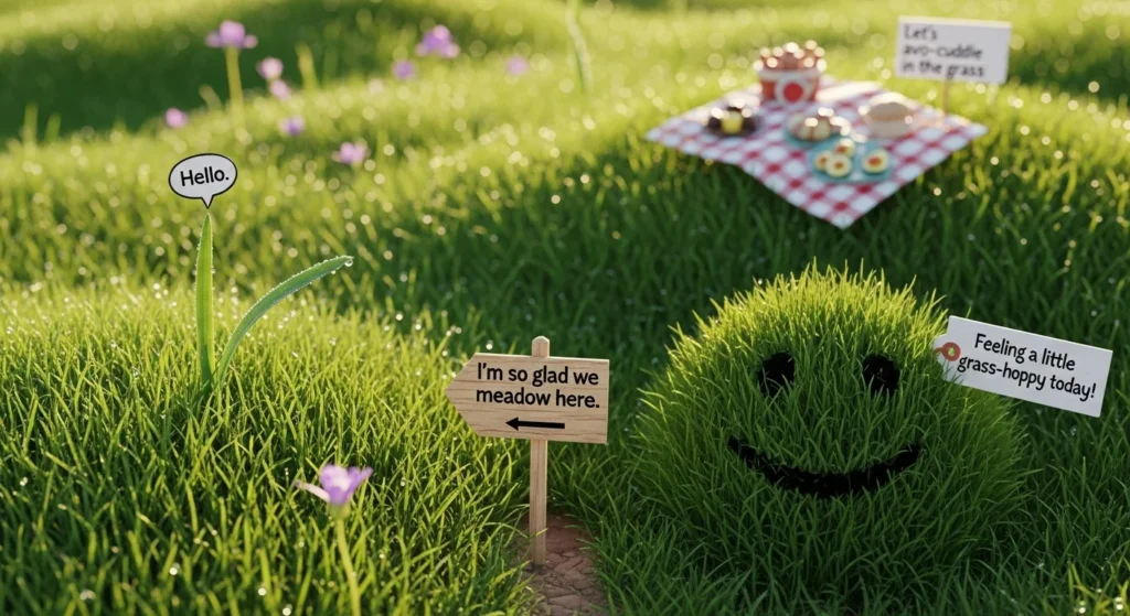 grass puns