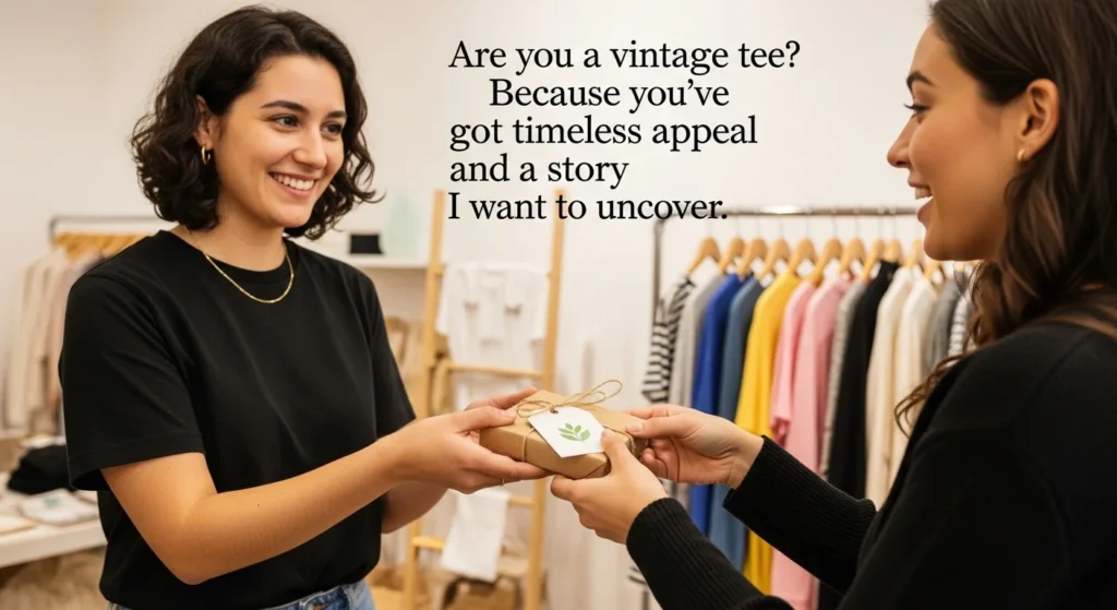 sustainable fashion rizz lines