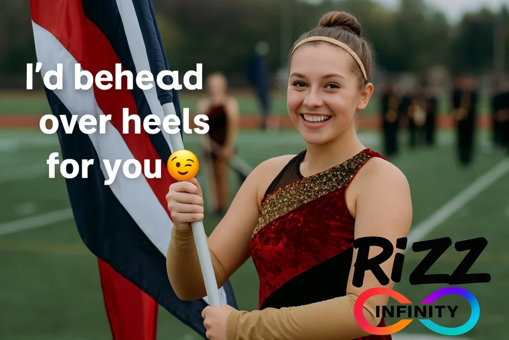 color guard rizz lines